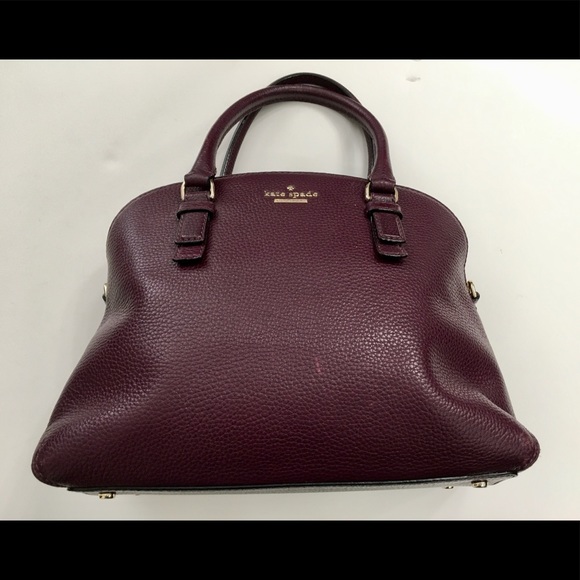❤️ Burgundy KATE SPADE Handbag satchel - Picture 1 of 13